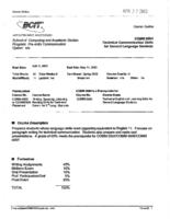 COMM 0004 - Technical Communication Skills for Second Language Students