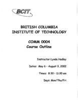 COMM 0004 - Technical Communication Skills for Second Language Students