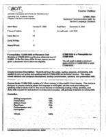COMM 0004 - Technical Communication Skills for Second Language Students
