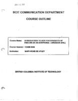 COMM 0004 - Introduction to BCIT for EAL Students