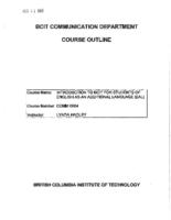 COMM 0004 - Introduction to BCIT for EAL Students