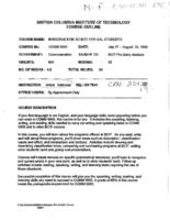 COMM 0004 - Introduction to BCIT for EAL Students