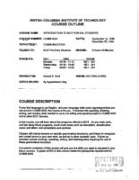 COMM 0004 - Introduction to BCIT for EAL Students