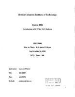 COMM 0004 - Introduction to BCIT for EAL Students