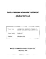 COMM 0004 - Introduction to BCIT for EAL Students