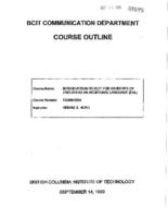 COMM 0004 - Introduction to BCIT for EAL Students