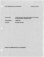 COMM 0004 - Introduction to BCIT for Students of English as an Additional Language