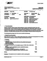 NURS 2000 - Applied Nursing Science 2