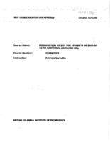 COMM 0004 - Introduction to BCIT for EAL Students