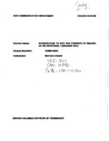 COMM 0004 - Introduction to BCIT for EAL Students