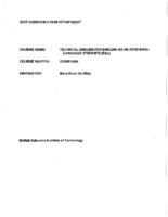 COMM 0005 - Technical English for English as an Additional Language Students