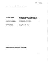 COMM 0005 - Technical English for English as an Additional Language Students