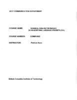 COMM 0005 - Technical English for English as an Additional Language Students