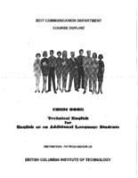 COMM 0005 - Technical English for English as an Additional Language Students