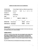 COMM 0005 - Technical English for English as an Additional Language Students