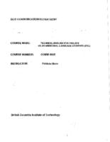 COMM 0005 - Technical English for English as an Additional Language Students