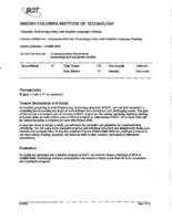 COMM 0006 - Communication for Technology Entry with English Language Training