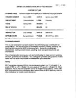 COMM 0005 - Technical English for English as an Additional Language Students