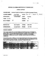 COMM 0005 - Technical English for English as an Additional Language Students