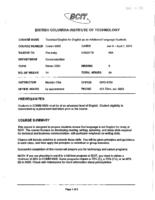 COMM 0005 - Technical English for English as an Additional Language Students