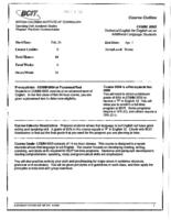 COMM 0005 - Technical English for English as an Additional Language Students