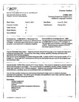 COMM 0005 - Technical English for English as an Additional Language Students