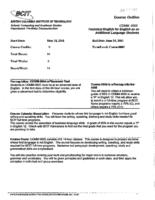 COMM 0005 - Technical English for English as an Additional Language Students