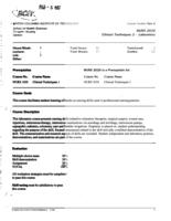 NURS 2020 - Clinical Techniques 2 - Laboratory