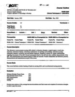 NURS 2020 - Clinical Techniques 2 - Laboratory