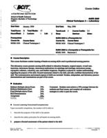 NURS 2020 - Clinical Techniques 2 - Laboratory