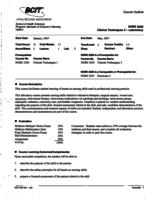 NURS 2020 - Clinical Techniques 2 - Laboratory