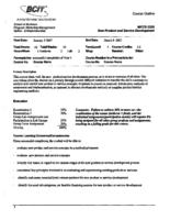 MKTG 3338 - New Product and Service Development