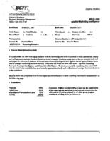 MKTG 3409 - Applied Marketing Intelligence