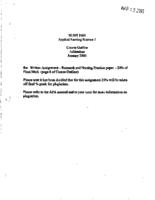 NURS 1000 - Applied Nursing Science 1