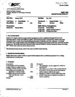 NURS 1000 - Applied Nursing Science 1