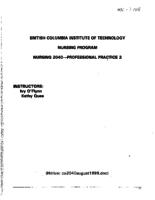 NURS 2040 - Professional Practice 2