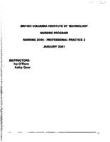 NURS 2040 - Professional Practice 2