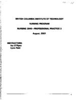 NURS 2040 - Professional Practice 2