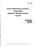 NURS 2040 - Professional Practice 2