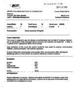 MKTG 1112 - Customer Relations