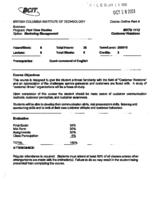 MKTG 1112 - Customer Relations