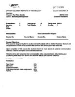 MKTG 1112 -  Customer Relations