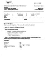 MKTG 1112 -  Customer Relations