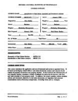 MKTG 4412 - Introduction to Real Estate Appraisal and Investment Analysis