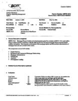 MKTG 4413 - Mortgage Finance