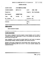 MKTG 1112 -  Customer Relations