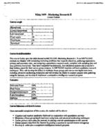 MKTG 3409 - Marketing Research II