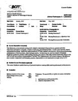 NURS 3020 - Clinical Techniques 3 - Laboratory