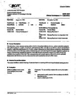 NURS 3020 - Clinical Techniques 3 - Laboratory