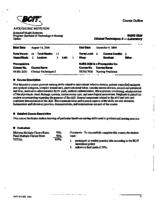 NURS 3020 - Clinical Techniques 3 - Laboratory